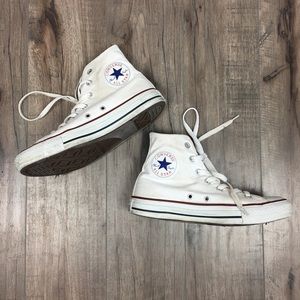 All White High Top Converse All Star